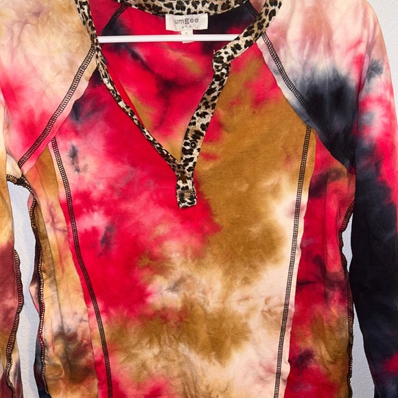 Umgee Multi-Print Women’s Long Sleeve Blouse - Picture 6 of 7